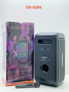 New <strong>QS</strong>-6206 Party <strong>Speakers</strong> Dual 6.5 Inch TWS Blue Tooth Music Baffles Rechargeable Outdoor Wireless DJ Karaoke Sound Box Karaoke - Product Image 4