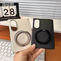 Funda de Teléfono Tipo Cartera KAOU para Samsung Z Fold8, Cuero Artificial, Anillo Magnético, Diseño de Color Puro
