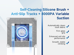 <span class=keywords><strong>Robot</strong></span> <span class=keywords><strong>lave</strong></span>-<span class=keywords><strong>vitres</strong></span> intelligent à conversion de fréquence IA, aspiration 3800Pa, support de chiffon flottant, anti-chute, moteur <span class=keywords><strong>sans</strong></span> balais, usage domestique - Product Image 2