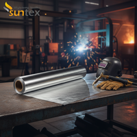 Tissu isolant thermique de 15 m, papier d'aluminium laminé en fibre de verre résistant à la chaleur