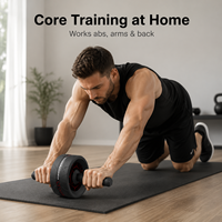 Rouleau Abdominal Léger et Durable pour l'Entraînement de la Force du Core, Équipement de Fitness à Domicile pour Débutants, Tapis de Genouillère
