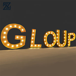 Ensemble de lettres de fête à Led pour chapiteau, 4 pieds, en métal - Product Image 3