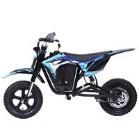 EU Warehouse Child Electric Motorcycle Mechanical Disc Brake Dual Suspension System 12-inch Tire Powerful Electric Motorcycle