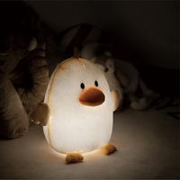 Canard en peluche apaisant pour enfants, chaud et confortable pour dormir, avec minuteur, cadeau adorable, veilleuse rechargeable, veilleuse originale