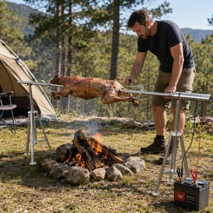 Griglia Rotante Portatile per Barbecue a Fuoco Aperto, Personalizzabile, per Agnello e <span class=keywords><strong>Pollo</strong></span>, con Treppiede - Product Image 1