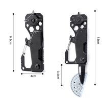 Outils multifonctions de camping en plein air, couteau de poche pliable personnalisé avec logo, porte-clés, outils EDC, couteau multi-usages