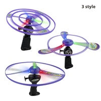 Juguete volador LED, deportes interactivos, cuerda de tracción, juguete volador, platillos voladores, cadena de línea de tracción iluminada, platillo de disco volador de plástico, juguete