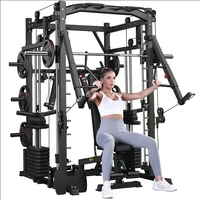 Équipement de Fitness à Domicile Cadre de Squat Profond Smith Machine Maison Rack Cage à Puissance Multifonctionnel Rack à Squat Machine à Câbles Croisés