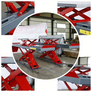 Plateforme élévatrice à ciseaux ultra-mince à double niveau homologuée CE de 4500 kg pour le levage de gros véhicules dans les centres de réparation automobile professionnels - Product Image 3