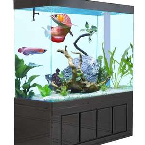 제퍼 어항 거실용 대형 수족관 칸막이벽 바닥 설치형 필터 물갈이 필요없는 생태 실크플라워 - Product Image 5