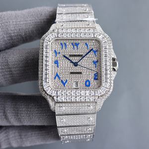 Chất lượng hàng đầu hip hop vvs <span class=keywords><strong>D</strong></span> màu moissanite thép không gỉ Tự động đồng hồ sang trọng Bust xuống đồng hồ - Product Image 4