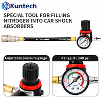 Kit de remplissage d'azote pour suspension automobile, outil de pressurisation des amortisseurs, ensemble d'outils d'inspection et d'entretien du châssis