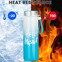 Bouteille d'eau en verre sans BPA de 400 ml, bouteille d'eau en verre borosilicate personnalisée, bouteille d'eau en verre écologique, bouteille d'eau en verre cristallin