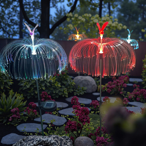 Nhà máy thiết kế IP65 năng lượng mặt trời Powered không thấm nước LED sợi quang đèn có thể điều chỉnh nhiệt độ màu 2000-10000k nhẹ chim ruồi - Product Image 1