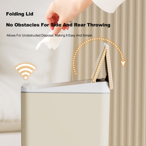 Nouveau design de poubelle à capteur intelligent pour la maison 17l avec couvercle ouvert électrique automatique pour la salle de bain - Product Image 2