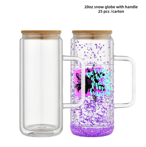 Bicchiere in <span class=keywords><strong>Vetro</strong></span> Smerigliato a Doppia Parete per Sublimazione, Pre-Forato, da 3oz, 16oz, 17oz, 20oz, 40oz, <span class=keywords><strong>con</strong></span> Coperchio e Cannuccia per Tè, Succhi, <span class=keywords><strong>Caffè</strong></span> - Product Image 3