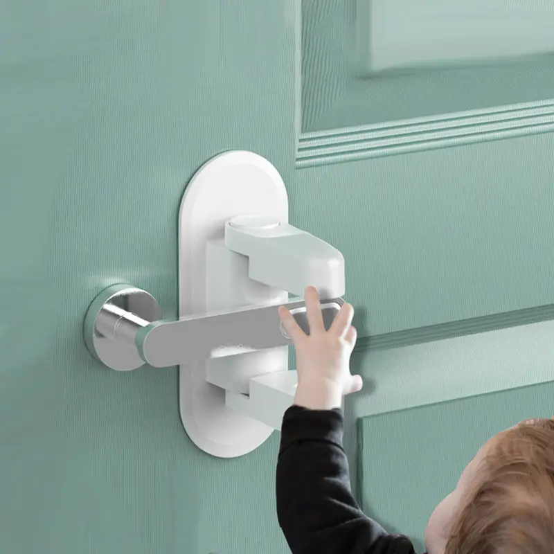 High quality door handle lever door locks Child Baby Locks Cabinet Magnetic Door Drawer Safety Lock