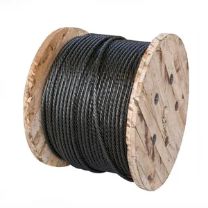 7x7 1/8'' AISI316 Black Oxide Stainless Steel Wire Rope Aircraft Cable for Deck Railing
