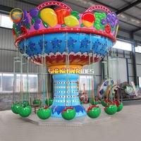 Manège à bascule pour enfants pas cher, fruits colorés, pastèque, mini-chaises volantes pour enfants