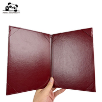 Couverture de menu en cuir haut de gamme, logo personnalisé OEM, dossier de menu de restaurant premium A4US Letter