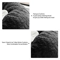 Sofá Puff Gigante de Peluche Sherpa de 6, 7 y 8 pies con Relleno de Espuma, Venta al por Mayor para Sala de Estar