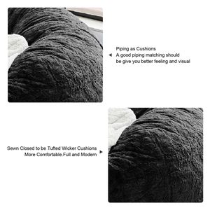Divano pigro Beanbag peluche 6ft 7ft 8 ft Sherpa grande gigante grande sacco divano con schiuma riempitivo all'ingrosso per soggiorno - Product Image 3