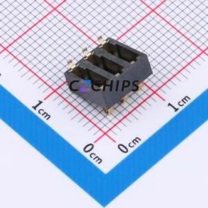 GT-BTP30003-0800A-018A Blade/Spring Contact Battery Connector SMD,P=3mm Connector Spring Contact Type 3mm 3P Horizontal Mount - Product Image 2