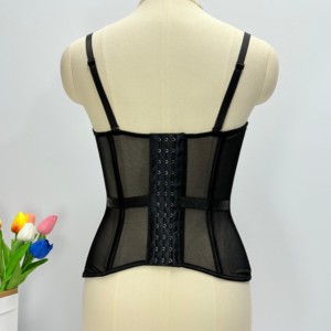 Temu Hot Sale Fishbone Corset Bustiers Waist Slimming Corsets <strong>Tops</strong> for Women Mesh Camisole Sexy Crop <strong>Tops</strong> <strong>Built</strong>-<strong>in</strong> <strong>Bra</strong> ShaperTop - Product Image 6