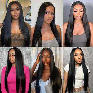 Extensions de cheveux naturels indiens 12A 16A, lisses comme des baguettes, non traités, 30 pouces, lots de 3 ou 4, noir naturel - Product Image 6