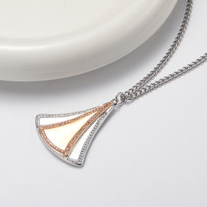 Versión coreana INSI moda todo geométrico falda collar mujer luz lujo temperamento ventilador clavícula cadena fabricantes directos - Product Image 3