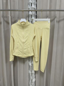 Ensemble <span class=keywords><strong>de</strong></span> yoga respirant et élégant pour <span class=keywords><strong>femme</strong></span>, 2 pièces, avec fermeture éclair, tenue <span class=keywords><strong>de</strong></span> <span class=keywords><strong>sport</strong></span> ajustée - Product Image 5