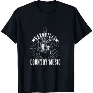 Country Music Nashville Guitar Graphic Print Tee Premium Cotton <b>Shirt</b> - Product Image 2