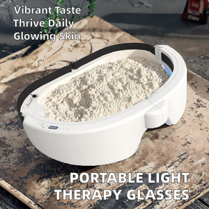 MOLORD ODM Tragbare wiederauf ladbare LED-Licht brille 2 Farben für medizinische Augen <span class=keywords><strong>massage</strong></span> und Schlaf Anpassbare 1-jährige Garantie - Product Image 2