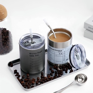 300ml Lowball Double Wall Insulated 10 oz 10oz <strong>Stainless</strong> <strong>Steel</strong> <strong>Tumbler</strong> Cup with Straw Lid - Product Image 2