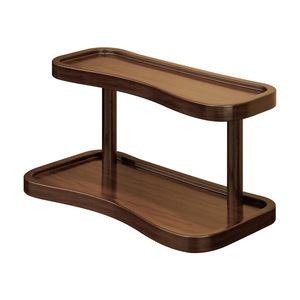 Espositore per Tazze in Bambù a Doppio Livello, Organizzatore da Scrivania per Tazze d'Acqua e Caffè, Scaffale Porta Tazze - Product Image 1