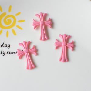 Aksesoris Resin Bentuk Bunga Pita Warna Pink Laris Manis, Gantungan Sepatu Resin, DIY Lem Krim untuk Casing Ponsel, Aksesoris Resin Cermin - Product Image 3