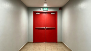 <span class=keywords><strong>Porta</strong></span> Tagliafuoco in Acciaio <span class=keywords><strong>a</strong></span> Doppia Anta Certificata UL 180 Minuti con Barra Antipanico per Uscita di Emergenza, Protezione da Fumo e Incendio - Product Image 6