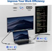 Adaptador SYONG 4K USB-C 3.1 a HDMI Hembra, Conversor Thunderbolt Tipo-C a HDMI 4K30Hz 4K60Hz para iPhone, Móvil, Computadora, Video