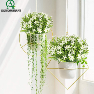 Fleurs artificielles résistantes aux UV Plantes d'extérieur Fleurs Étoile <span class=keywords><strong>Jasmin</strong></span> Blanc Verdure Arbustes de ferme pour Jardin Cimetière Cuisine - Product Image 2