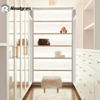 Realgres Villa Chambre à coucher moderne de luxe Armoire en verre Armoire de marche