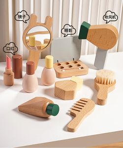Ensemble de thé de cuisine en bois pour bébé poupée | pour poupées et animaux en peluche de 3 ans et plus avec un sac en coton pour le <span class=keywords><strong>rangement</strong></span> - Product Image 3