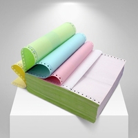 Custom CF CFB CB Carbonless Office Factura de papel de 2 capas continuo Carbonless Computer Copy Paper