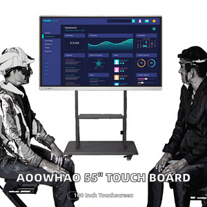 Tableau blanc interactif infrarouge multi-touch de 65 à 110 pouces, compatible avec les doigts, pour l'enseignement en classe et les réunions, appareil tout-en-un. - Product Image 2