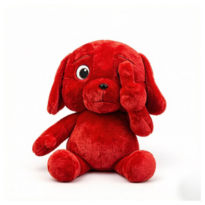 Peluche <span class=keywords><strong>Chien</strong></span> Rouge Malicieux pour Influenceurs, en Polyester et Coton PP, Poupée Amusante avec Doigt d'Honneur, Coussin à Câliner, Pendentif, Cadeau d'<span class=keywords><strong>Anniversaire</strong></span> - Product Image 5