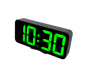 Orologio a specchio a LED con allarme digitale elettronico per Desktop visualizzazione della temperatura ora calendario Snooze da tavolo Wallvault <span class=keywords><strong>pistola</strong></span> <span class=keywords><strong>sveglia</strong></span> sicura - Product Image 6