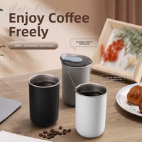 TY RTS 300ml Tasse isotherme en acier inoxydable pour café et thé au lait avec couvercle, isolation thermique 6-12 heures, affichage de la température, tasse de voyage portable