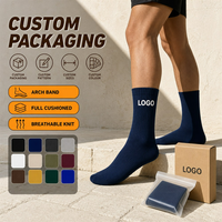 Chaussettes de sport en coton pour hommes, imprimées, avec logo, emballage de luxe, chaussettes de sport de marque, chaussettes en tricot personnalisées en gros