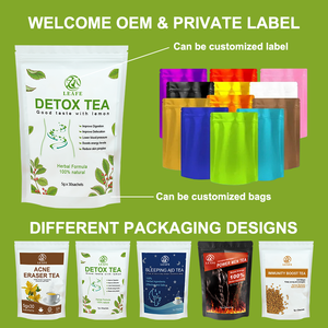 Thé détox pour le ventre plat en marque privée, détox au citron pour la perte de poids, détoxification du corps, thé détoxifiant à base de plantes - Product Image 6