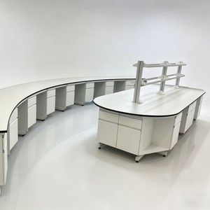 Laboratory Steel Workbench Phenolic Top <b>6</b> <b>Drawers</b> Minimalist Design For School Use - Product Image 3