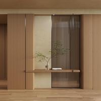 Meuble d'entrée de luxe laqué brillant sur mesure avec miroir et crochets
